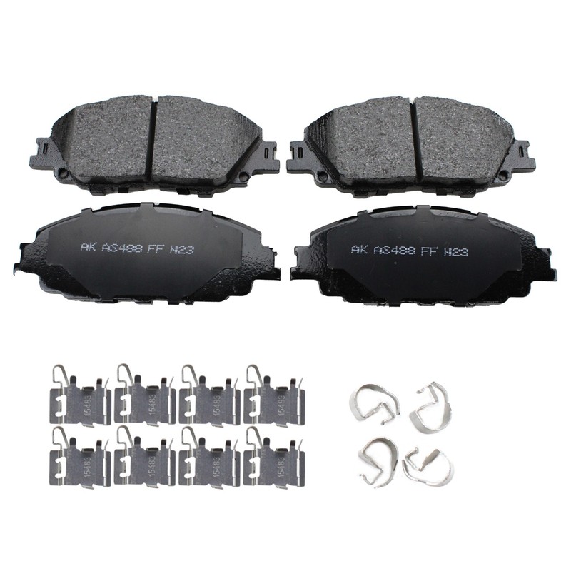 DuraGo Front Rotors Akebono ProACT Ceramic Disc Brake Pads Kit For Corolla SE gallery