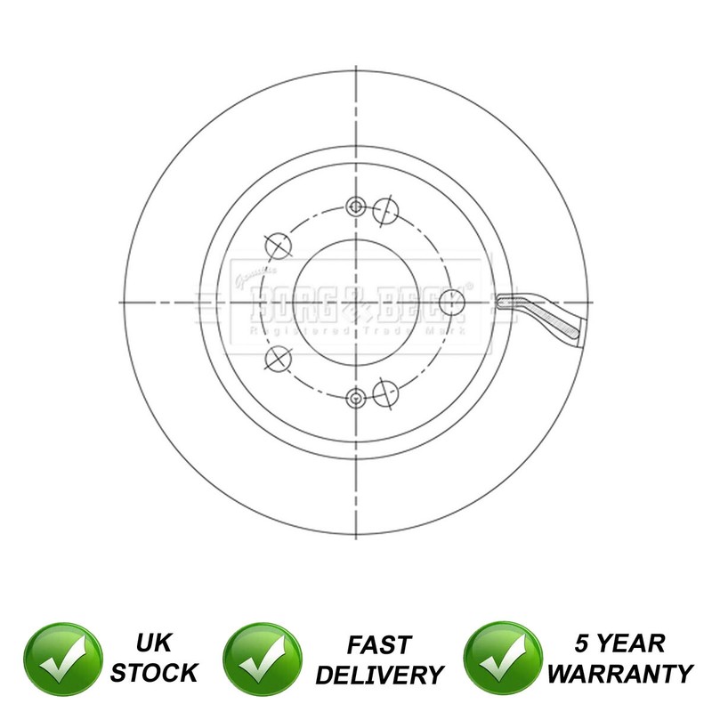 1x Brake Disc Rear SJR Fits Ssangyong Rexton 2017- 2.2 D 4840136100 gallery