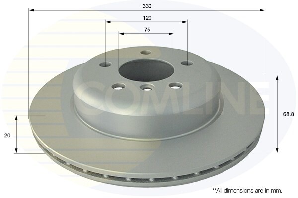 Fits BMW 5 Series 2009-2017 Brake Disc Rear Comline #1 34216775287 gallery