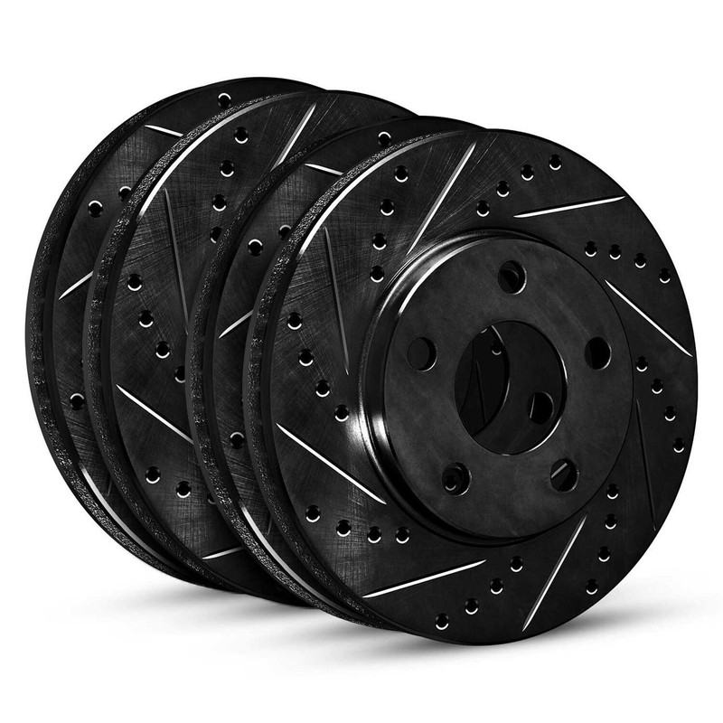 For Cadillac XT5 17-24 Drilled & Slotted Front & Rear Brake Rotor Set