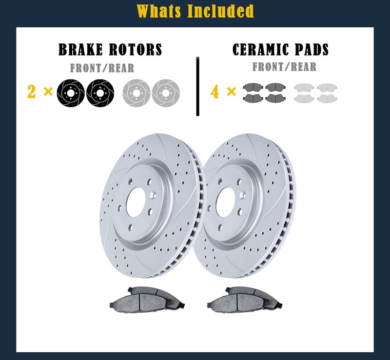 325mm Front Brake Rotors Pads fit for Ford Explorer Taurus Lincoln MKT Brakes gallery