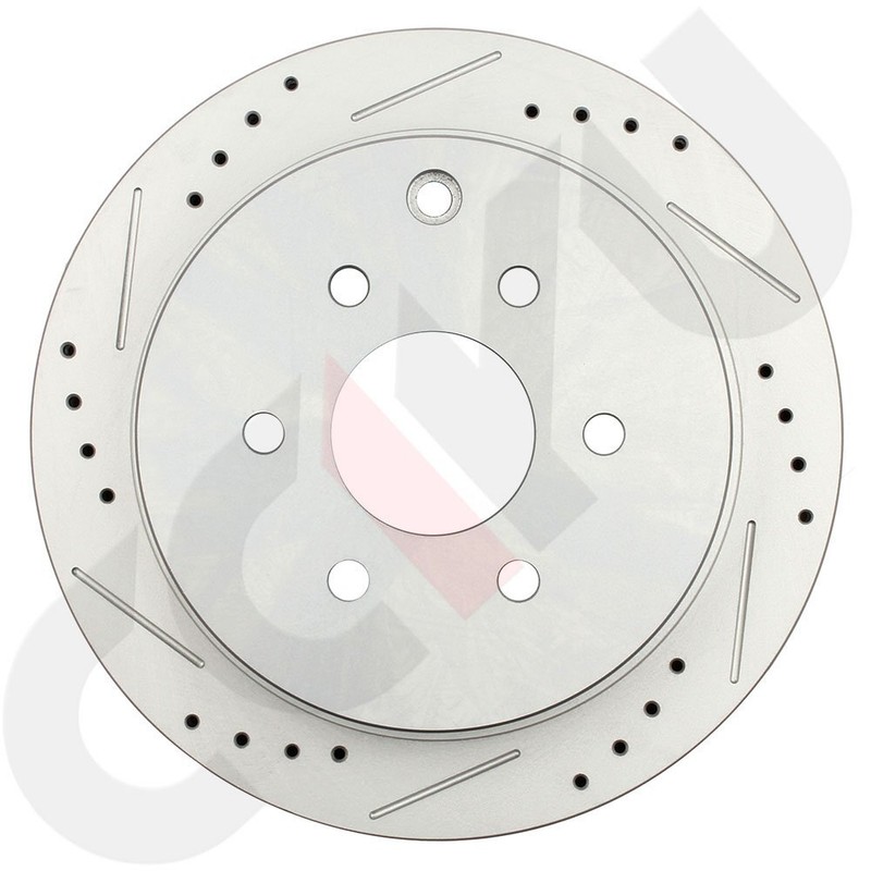 Rear Drilled & Slotted Brake Rotors + Ceramic Pads For Nissan Frontier 4WD 05-17 gallery