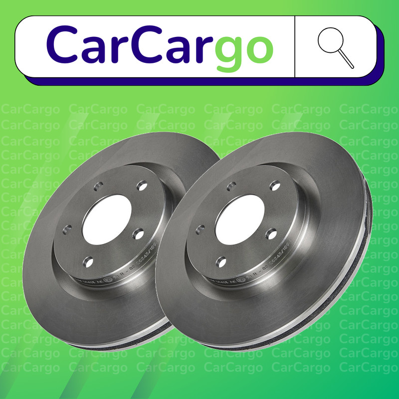 Premium Vented Front Brake Discs Pair Dodge Caliber 2.0 2006-2024 294 mm