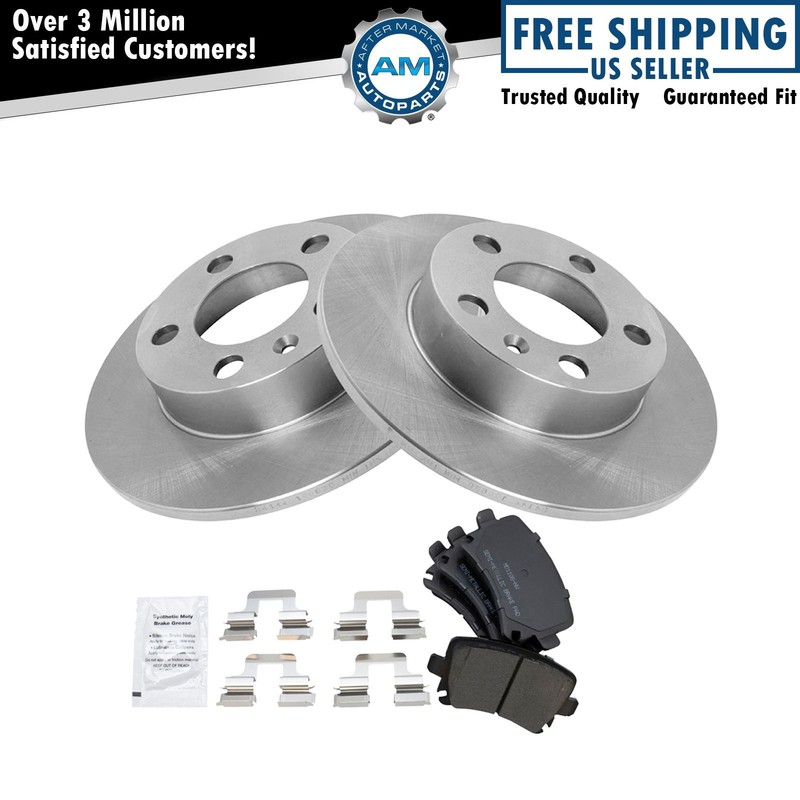 Rear Brake Pad & Rotor Kit Fits 2010 Volkswagen Golf 2007-2009 Jetta