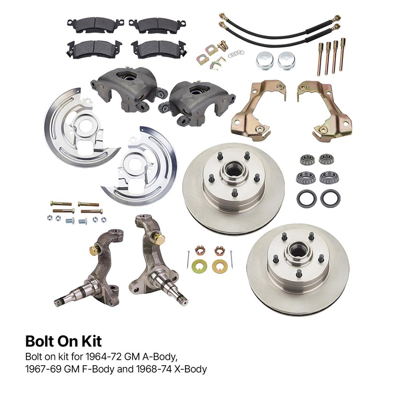 Speedway Motors Deluxe 1964-74 GM Car Front Spindle and Disc Brake Kit gallery