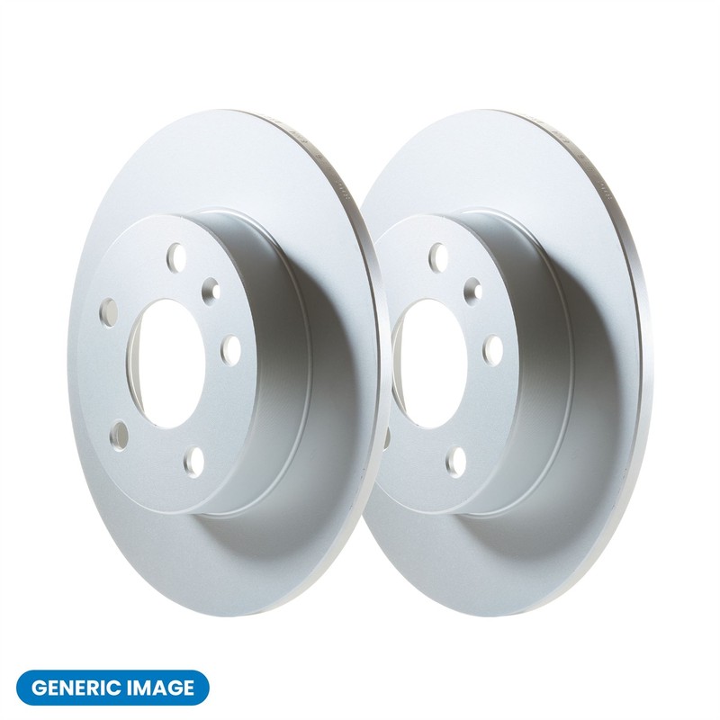 Pair of Solid Rear Brake Discs for Ford