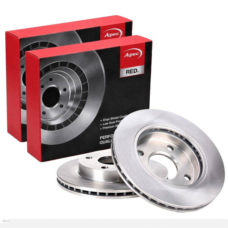 2x APEC Front Brake Discs For FORD KA (RB_) 1.6 i 2005-08 DSK815