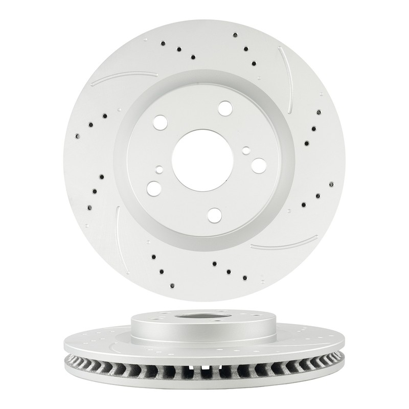2PC Front Drilled Slotted Rotors For 2007-2017 Toyota Camry 2013-2015 RAV4 2.5L gallery