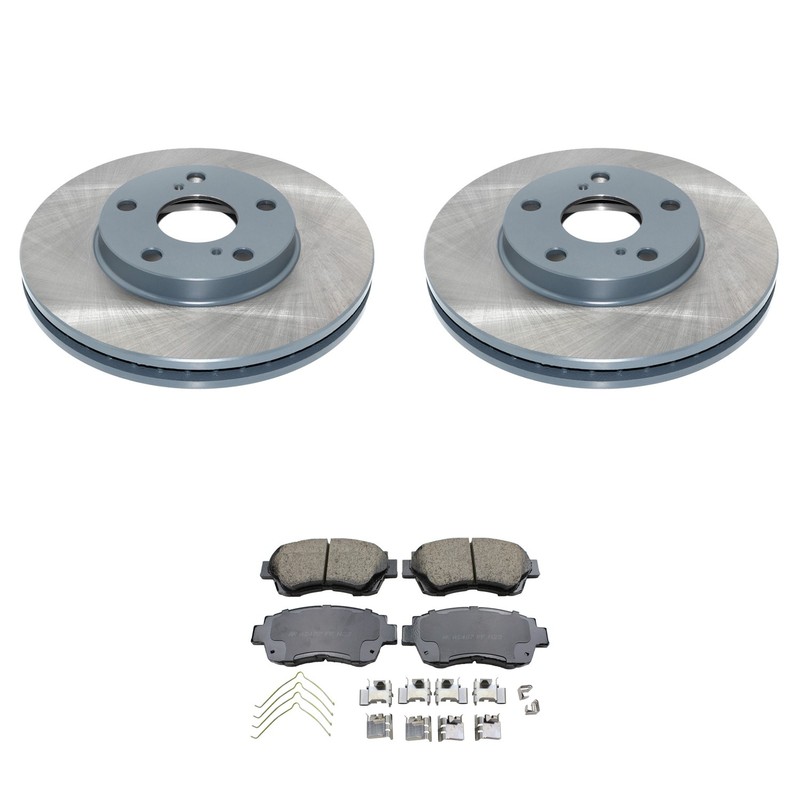 DuraGo Front Rotors Akebono ProACT Ceramic Disc Brake Pads Kit For Sienna 3.0L