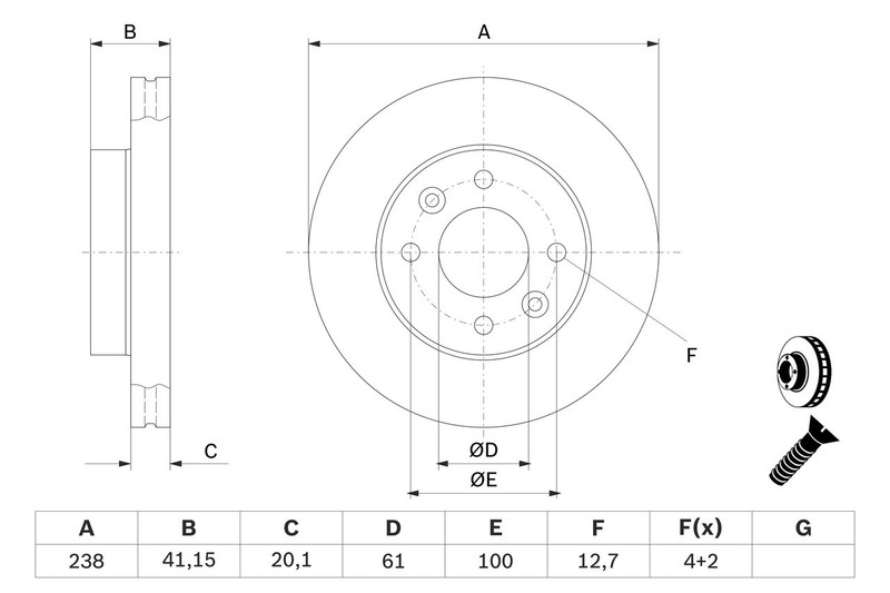 Bosch 0 986 478 276 Brake Disc for Nissan, Renault gallery