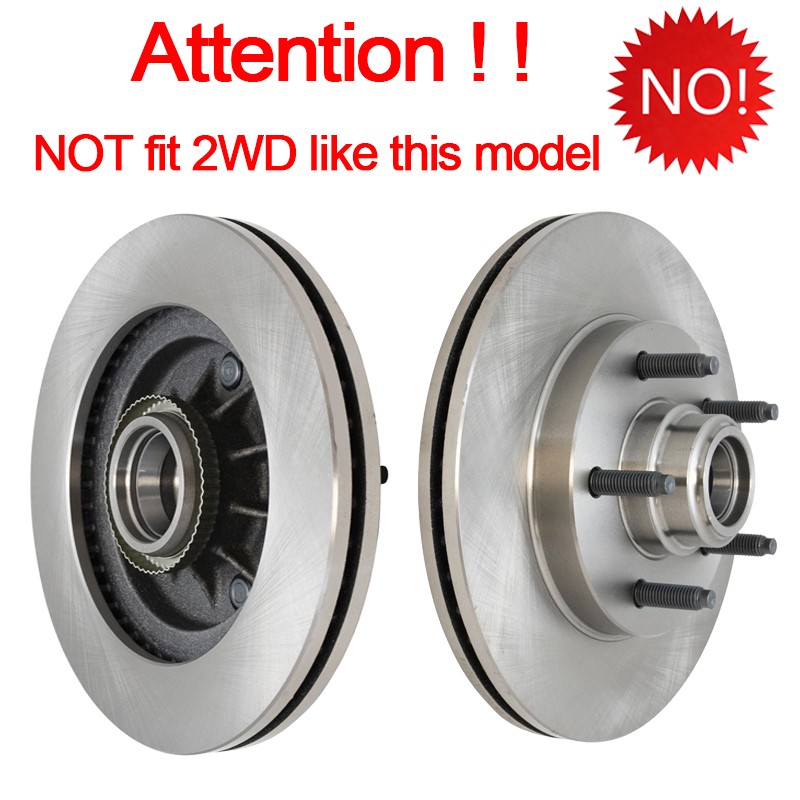 4WD Front Drilled Rotors Brake Pads for 2004-2008 Ford F-150 Lincoln Mark TL A09 gallery