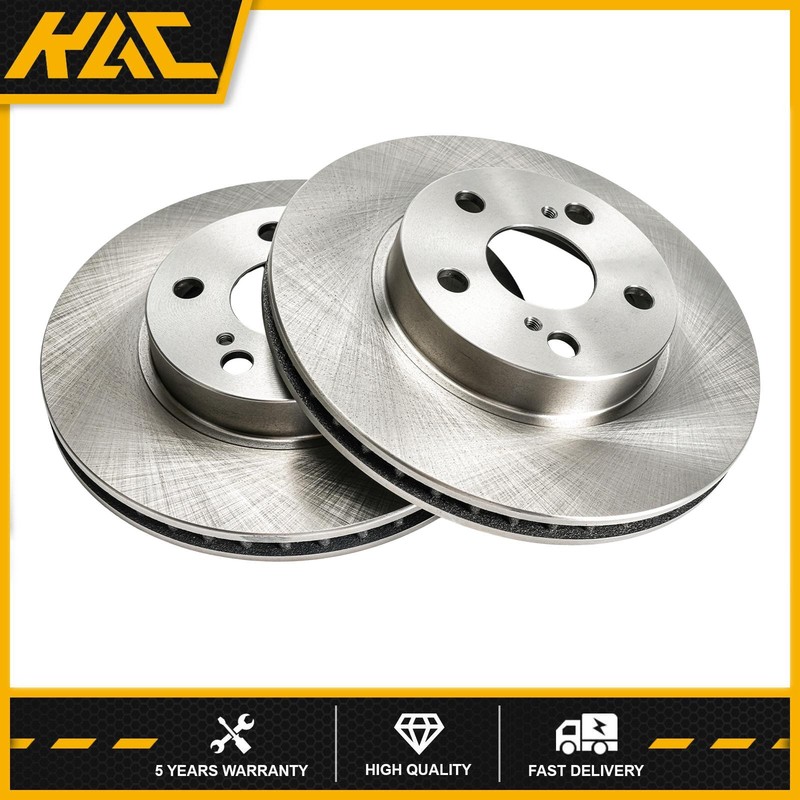 2x Front Brake Rotor Disc Vented For 2004 2005 2006 2007 2008 2009 Toyota Prius