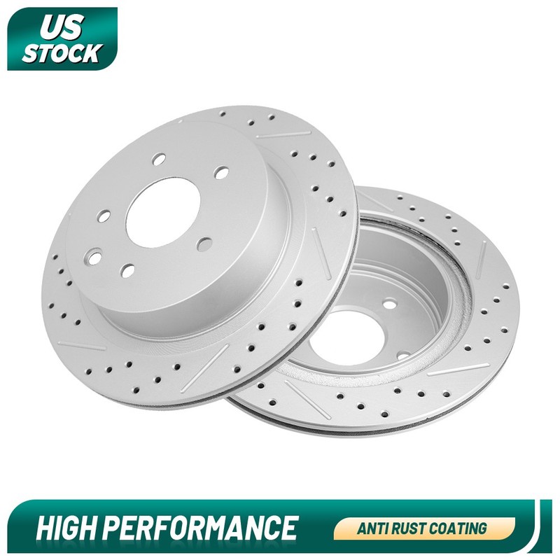 292mm Rear Disc Brake Rotors Set For 2003-05 Infiniti G35 Nissan 350z Leaf Rogue