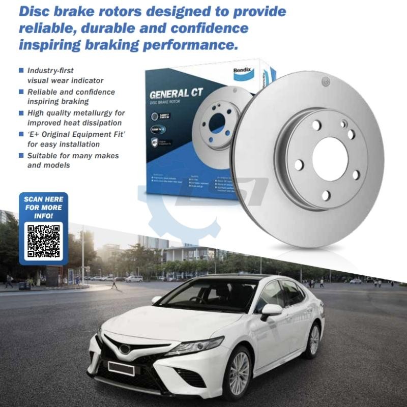 Bendix Front Brake Disc Rotors for Mazda MAZDA 2 DY 2003 - 08 Check PCD 108mm... gallery