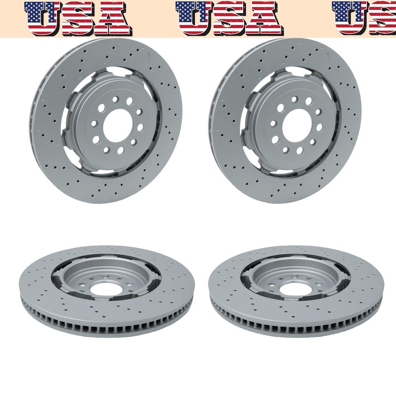 Front Rear Brake Rotors For Alfa Romeo Giulia Stelvio Quadrifoglio 2017 18-2024