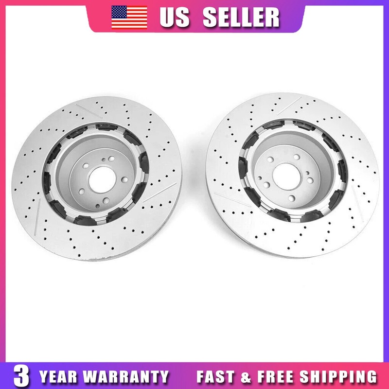 For Mercedes-Benz W222 S63 AMG S65 AMG 14-2020 4x New Front & Rear Brake Rotors gallery
