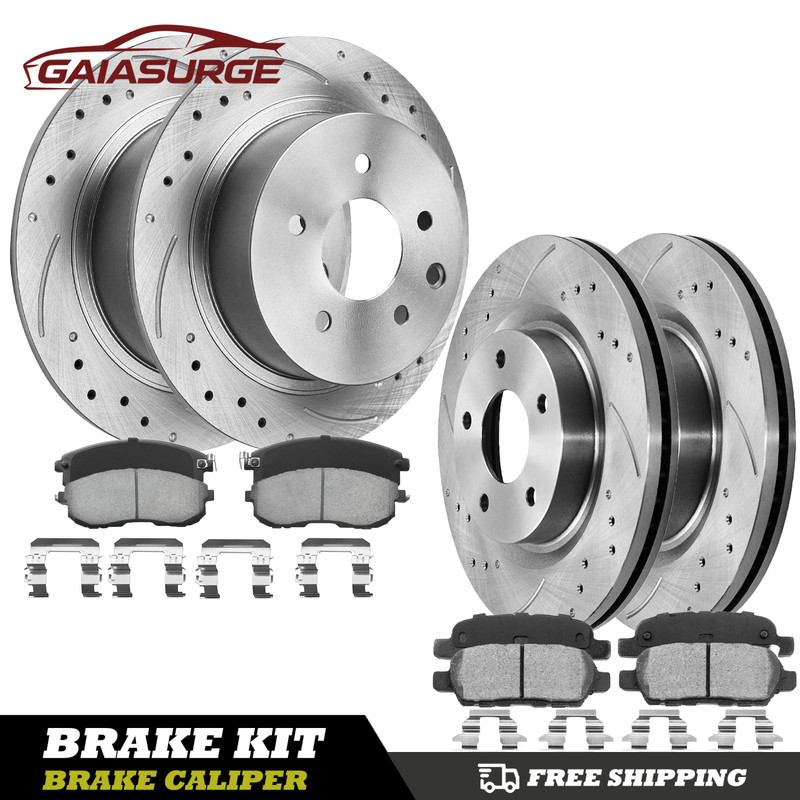 Front Rear Disc Rotors Brake Pads for Nissan Altima 2007-2013 2.5L/3.5L 5LUG