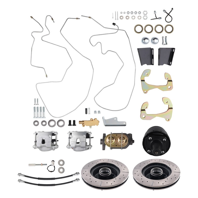 Brake Disc Conversion Kit Front for Chevy 1959-1964 Passenger Car w/Calipers&Pad