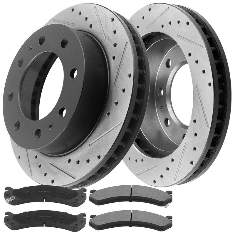 Front Disc Rotors Brake Pads for 2001-2010 Chevy Silverado GMC Sierra 2500 HD gallery