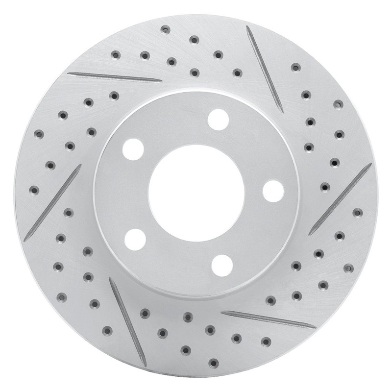 For Ford Mustang 94-04 DFC Drilled & Slotted Front Passenger Side Brake Rotor