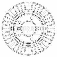 x2 Borg & Beck Front Brake Discs Pair Fits BMW BBD4464