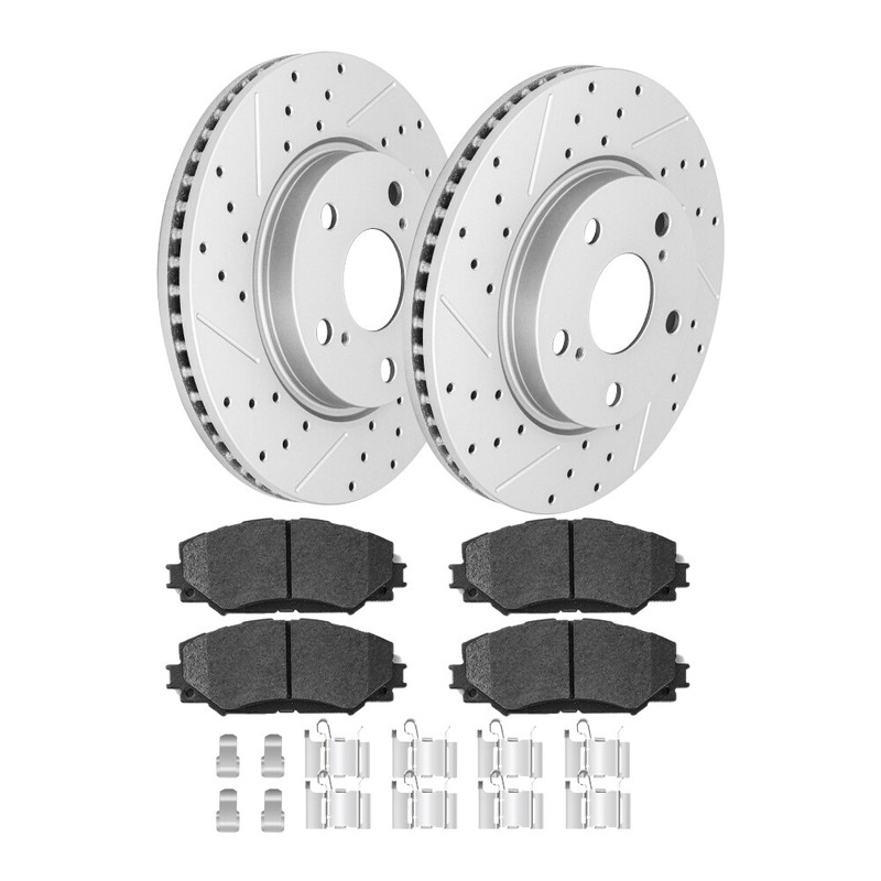 Front Brake Rotors & Ceramic Pads for Toyota RAV4 Pirus V Lexus HS250H SCION xB