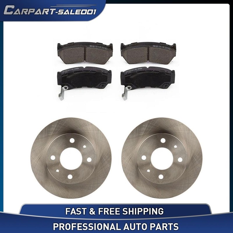Front Disc Rotors Ceramic Brake Pads for Nissan Sentra 1995-1999