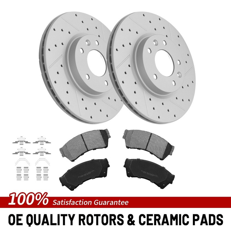 Front Brake Rotor Ceramic Pad Kit For Lincoln Mkz Zephyr 2006 2007 2008 – 2012
