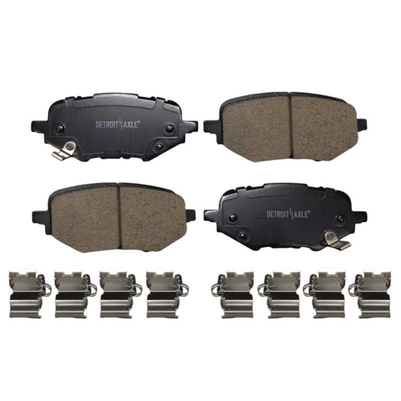Rear Drilled and Slotted Brake Rotors Brake Pads Kit for 2017-2021 Honda Clarity gallery