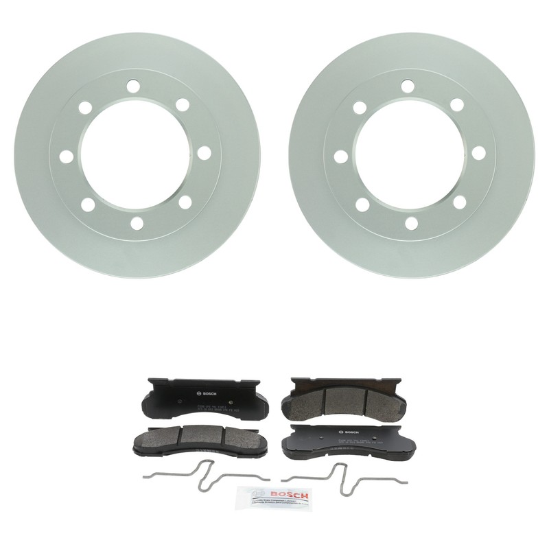 Bosch Front Rotors Quietcast Semi-Met Disc Brake Pad Kit For F-250 F-350 4WD