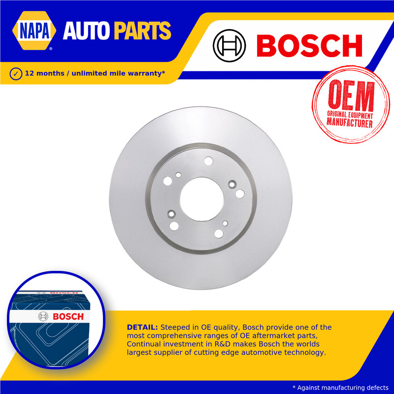 2x Brake Discs Pair Vented Front 281.8mm 0986479364 Bosch Set 45251SMGE31 BD1204