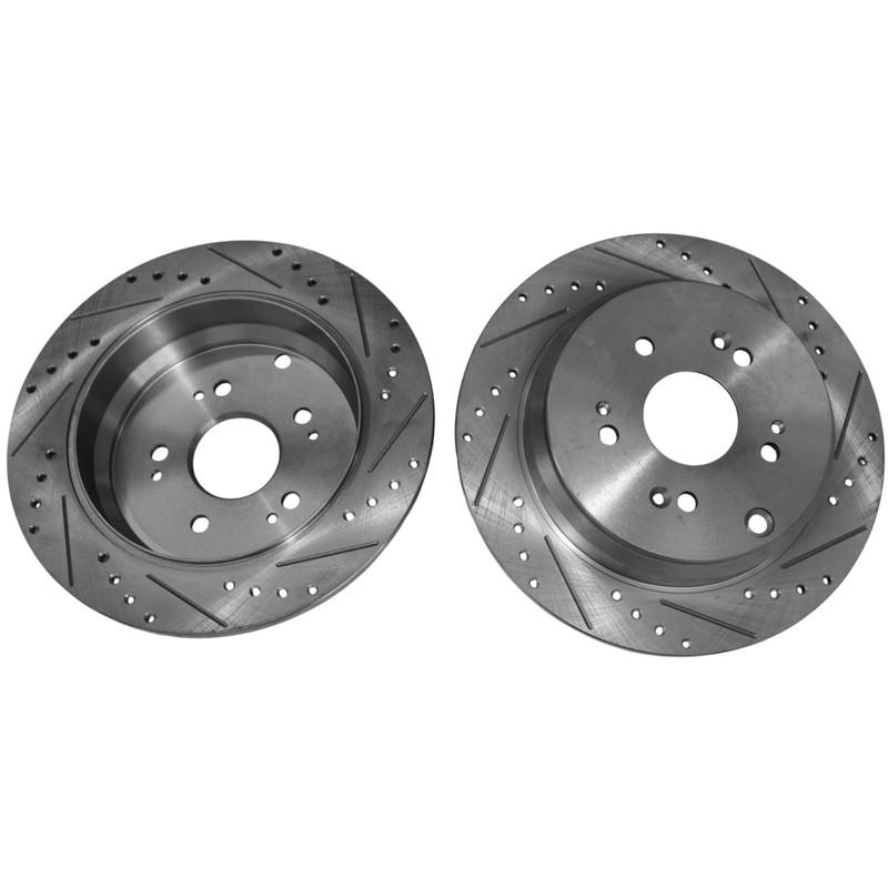 11.99" Rear Drilled Rotors for Honda CR-V 2005 2006-2016 Acura RDX 2007-2018 gallery