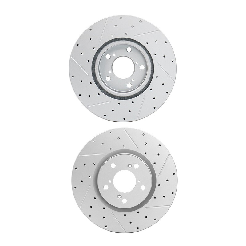 Front & Rear Drilled Slotted Brake Rotors Disc For Acura MDX ZDX Honda Pilot gallery