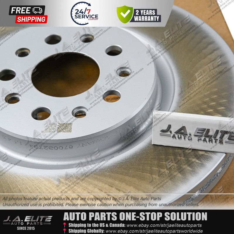 4pcs Front & Rear Brake Rotor Without Holes fit Maserati Ghibli Quattroporte -16 gallery