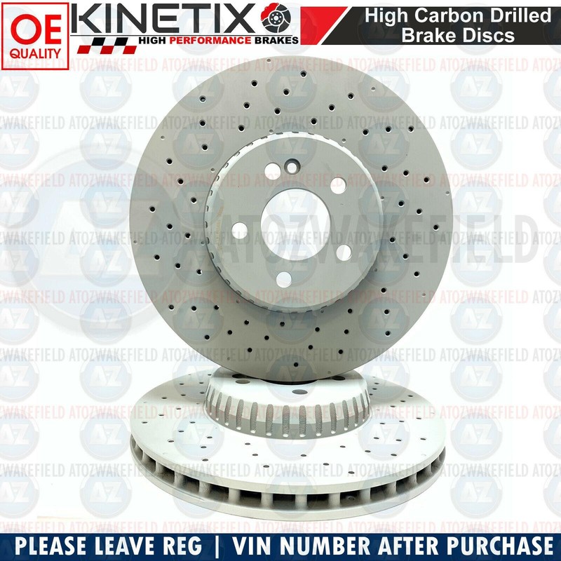 FOR MERCEDES E300e E350e E300de GLC200d GLC220d GLC250d FRONT BRAKE DISCS PAIR gallery