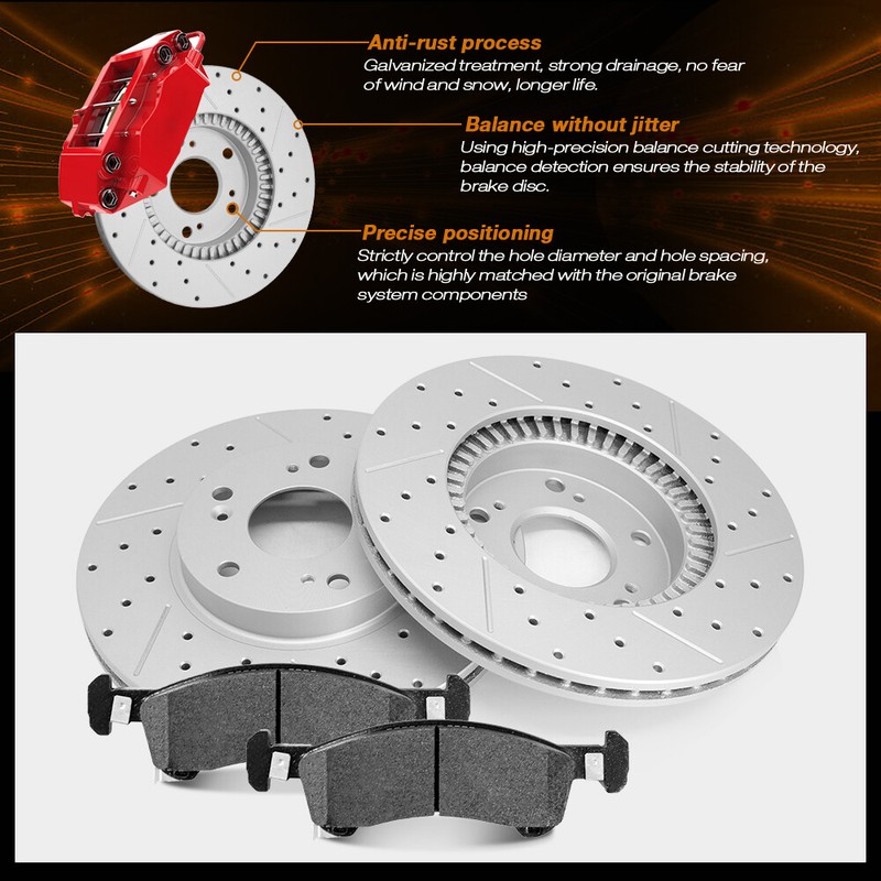 Front Rear Brake Rotors & Ceramic Pads for 2005 -2011 2012 Nissan Murano gallery