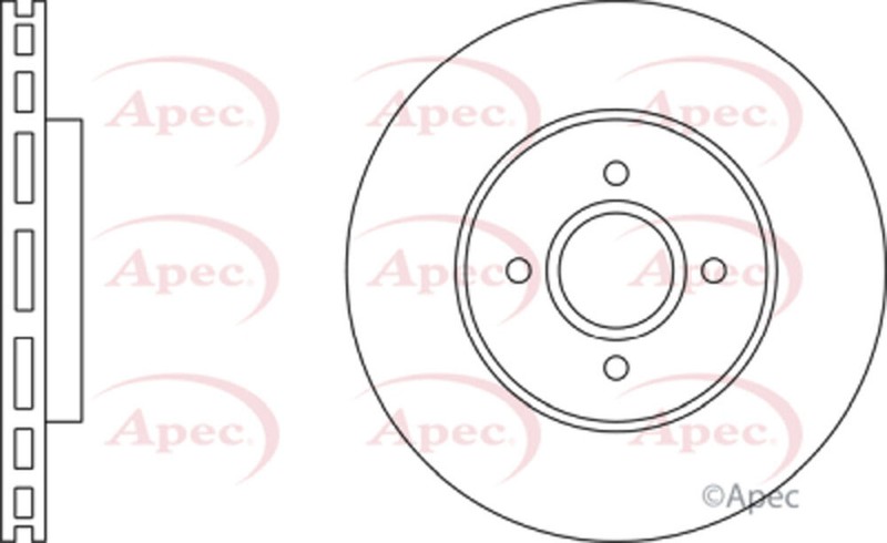 Apec Front Brake Disc Fits Ford Focus 2002-2004 2.0 4328921 gallery