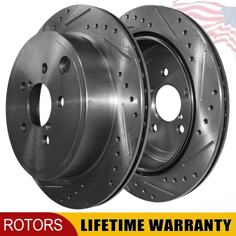 259mm Rear Drilled & Slotted Disc Brake Rotors for Mini Cooper 2014-2019 1.5L