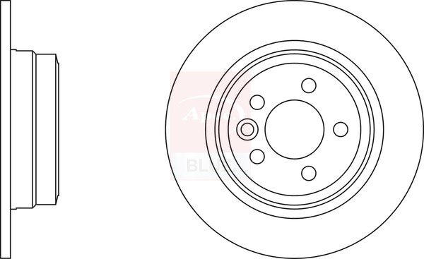 2x Brake Discs Pair Solid Rear 280mm SDK6155 Apec Blue Set GBD90847 SDB000870 gallery