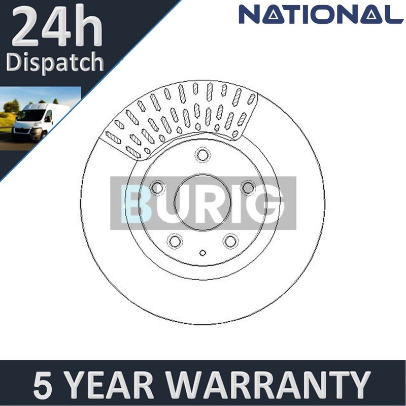 Fits Mazda 3 2013-2019 CX-3 2015- Burig Front Brake Disc BJT233251A B45G33251A