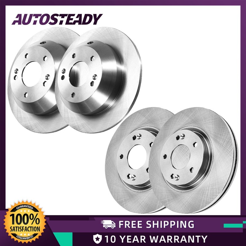 11.82 in Front and 11.89 in Rear Disc Brake Rotors Kit for Santa Fe 2010 – 2012