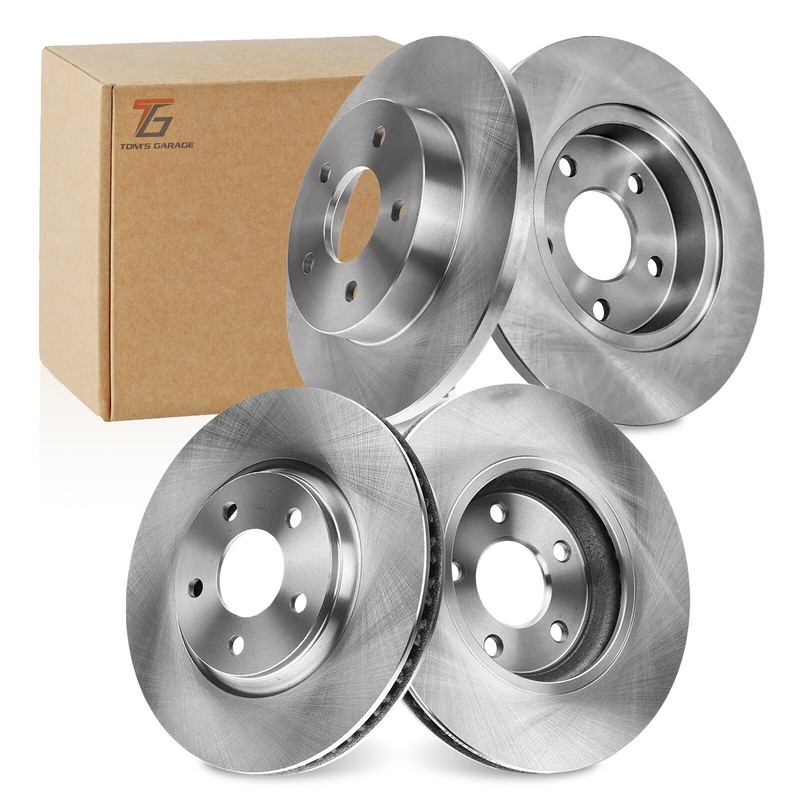 4x Front Rear Brake Rotors for 2004-2012 Chevy Malibu 2007-2009 Saturn Aura gallery