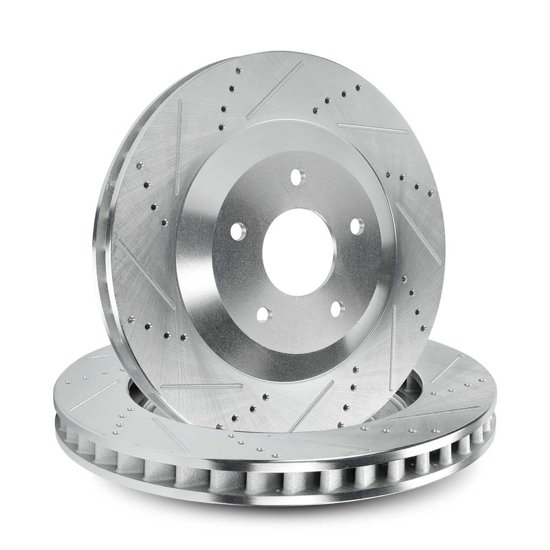 Front Left and Right Side Drilled Brake Rotor for Chevrolet Corvette Cadillac gallery