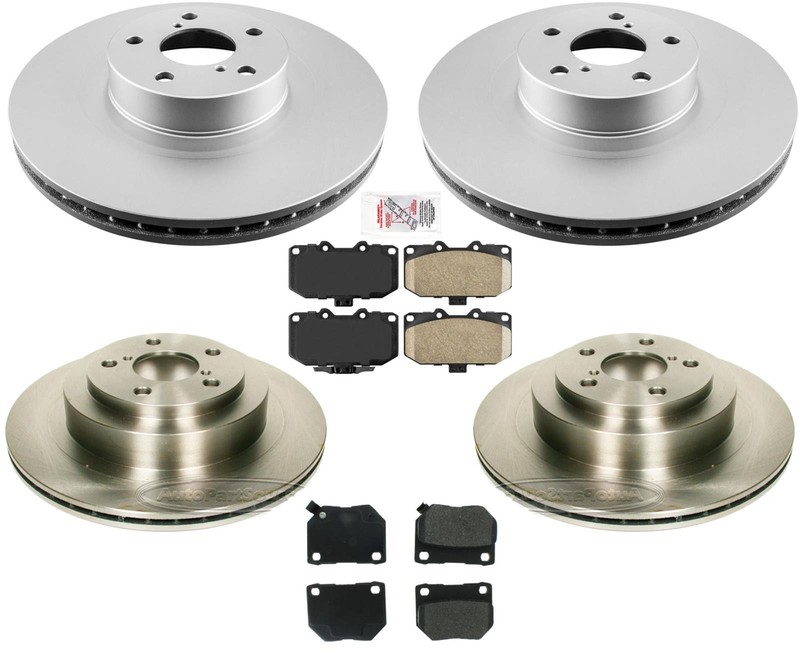 Front Rear Rotors & Brake Pads For Subaru Impreza WRX 2.5L Turbo 2006-2007