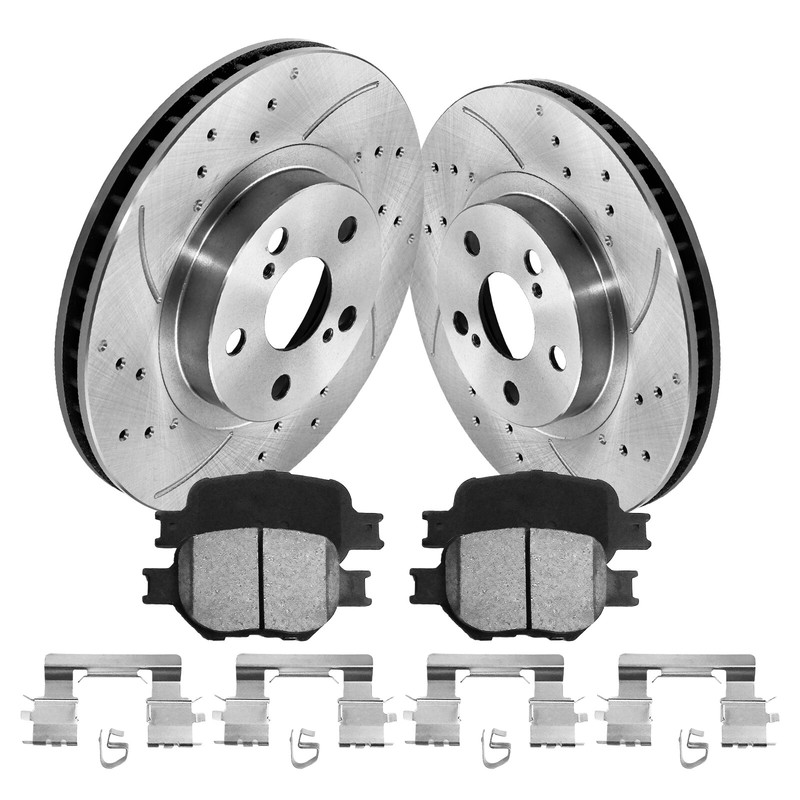 255mm Front Disc Rotors Ceramic Brake Pads for Toyota Corolla 1998 - 2002 gallery