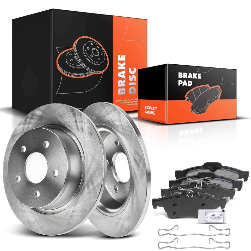 Rear Disc Rotor & Ceramic Pads for Ford Escape 13-16 C-Max 13-18 Transit Connect
