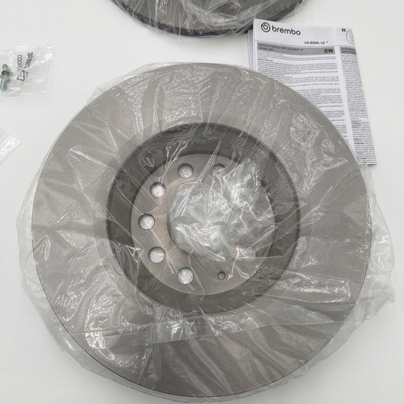 2 Brembo 08.C501.11 Rear Brake Rotors Prime UV Coated Solid Disc Rotor Pair gallery