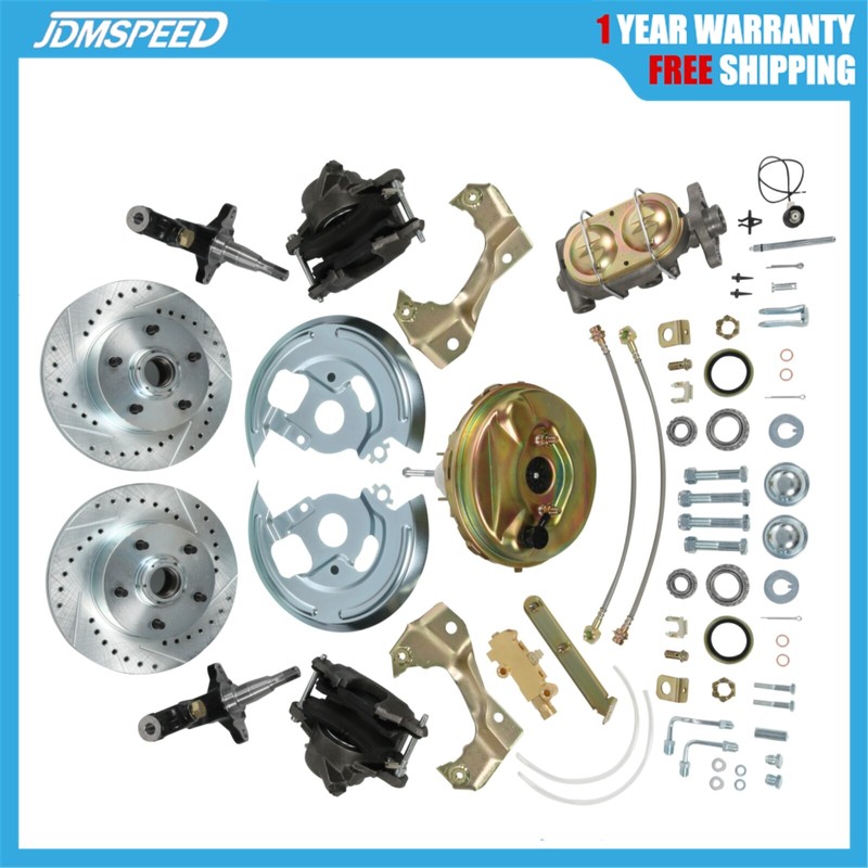 Body Disc Brake Conversion Kit 9″ Booster Drilled Rotors For 1964-72 GM A, F, X