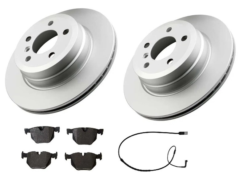 FOR BMW X5 X6 E70 E71 REAR BRAKE DISCS 320MM AND REAR BRAKE PADS + WEAR SENSOR