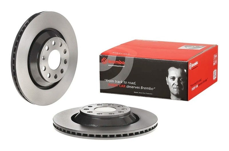 Brembo 09.A200.11 Prime UV Coated Vented Brake Rotors – Rear Pair